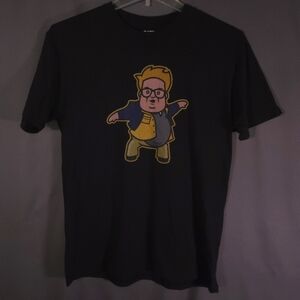 Chive Tees Chris Farley Fat Guy In A Little Coat Short Sleeve Black‎ Size Large